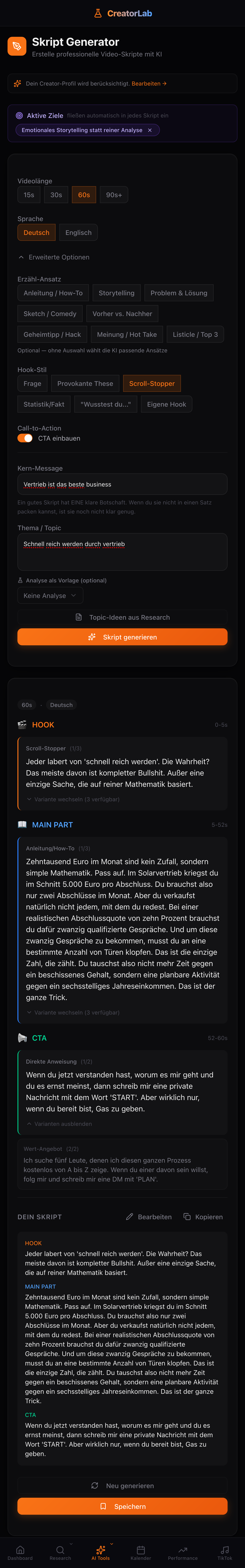 Datenbasierte Skripte erhalten